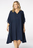 Dress wide frilled - blue