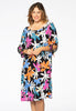 Dress knotted sleeves FLOWER - multi