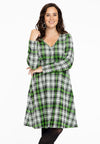 Dress A-line NEON CHECK - black 