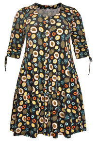 Dress ruffled FRUITY - black - #4