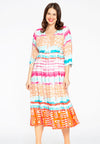 Dress ruffled WAVE - multi