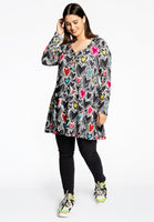 Tunic wide bottom HEARTS - black  - #2