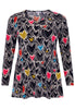 Tunic flare HEARTS - black - #2