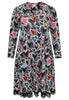 Dress grandad collar HEARTS - black  - #4