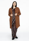 Cardigan long knitted - brown