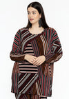 Tunic wide STRIPES - black