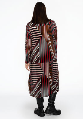 Dress plissé STRIPES - black  - #3