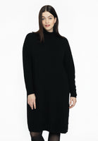 Dress high neck knitted - black - #1