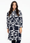 Tunic smock sleeve ABSTRACT - blue