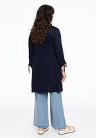 Blouse wide drawstring COCOON - blue - #3