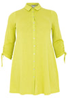 Blouse wide drawstring COCOON - bright green - #4