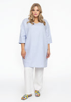 Tunic wide LINEN - light blue - #2