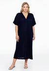 Dress wide COCOON - blue