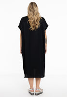 Dress kaftan V-neck - black - #3