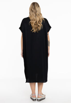 Dress kaftan V-neck - black  - #3