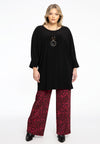 Trousers Wide Leg RED LEO - red 