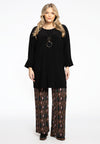 Wide leg trousers LIVA - black