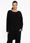 Tuniek vierkant dolce plisse - Zwart