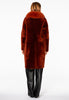 Coat lammy fur collar - orange  - #3