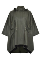 Coat wide silk leather - green  - #4