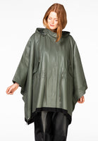 Coat wide silk leather - green  - #1