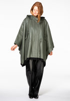 Coat wide silk leather - green  - #2