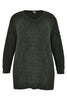 Pullover v-neck teddy - green 