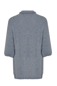 Cardigan scarf teddy - blue - #3