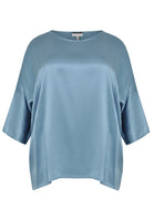 Blouse short SILK - blue - #4