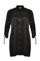 Blouse long shiny dots - black  - #4