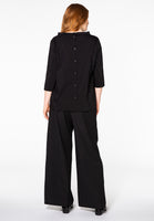 Blouse wide buttoned back - black - #3