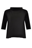 Blouse wide buttoned back - black - #4