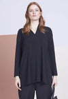Tunic A-line v-neck DOLCE - black - #1