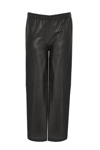 Trousers wide leather - black - #4