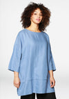 Blouse-tunic layered LINEN - indigo