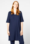 Tunic buttoned side INTERLOCK - blue