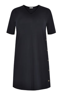 Tunic buttoned side INTERLOCK - blue - #4