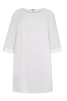 Tunic-blouse A-line LINEN - white - #1