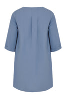 Tunic-blouse A-line LINEN - indigo - #3