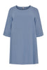 Tunic-blouse A-line LINEN - indigo - #4