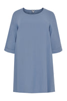 Tunic-blouse A-line LINEN - indigo - #4