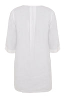 Tunic-blouse A-line LINEN - white - #3