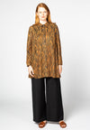 Blouse a-lijn tijger leather - bruin