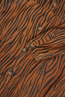 Blouse A-line tiger LEATHER - brown - #5