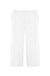 Trousers wide-fit 7/8 LINEN - white - #4