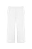 Trousers wide-fit 7/8 LINEN - white - #4