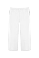 Trousers wide-fit 7/8 LINEN - white - #4