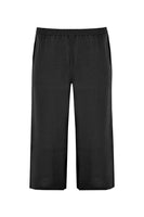 Trousers wide-fit 7/8 LINEN - black - #4