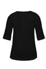 Shirt COTTON stretch slits - black - #3