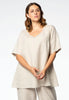 Tunic flare LINEN - brown